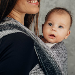 Lennylamb Little Herringbone Ombre Grey - Wrap woven