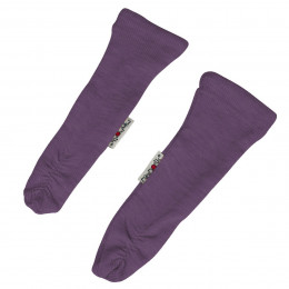 Manymonths Long Tubes Booties Chaussons / chaussettes de portage ajustables en laine - Dusty Grape