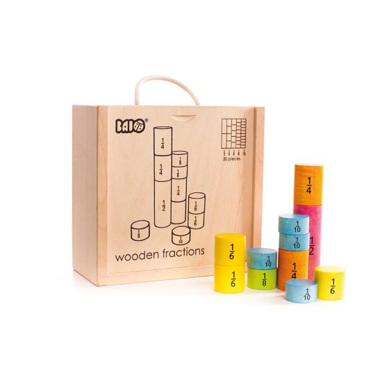 Jeu de fractions éducatif en bois Bajo