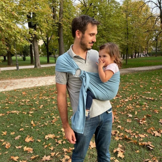 Naturioù Simply Sling Denim - écharpe de portage sans nœud