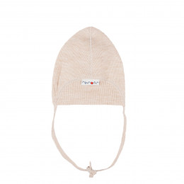 ManyMonths Natural Woollies Baby Cap with Straps - Toasted Coconut