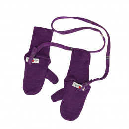 ManyMonths Natural Woollies Long Cuff Baby Mittens - Dusty Grape