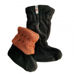 ManyMonths Natural Woollies Adjustable Winter Booties platinium grey