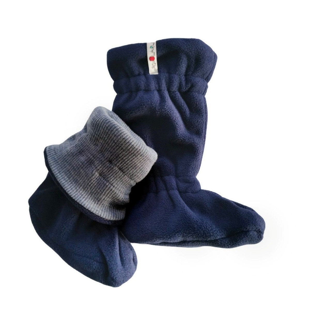 Chaussettes enfant laine polaire - Rouge et bleu | Doré Doré