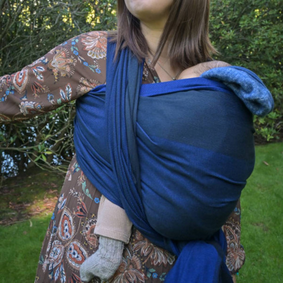 Yaro Newborn Dark-Blue - Ring Sling Tissé