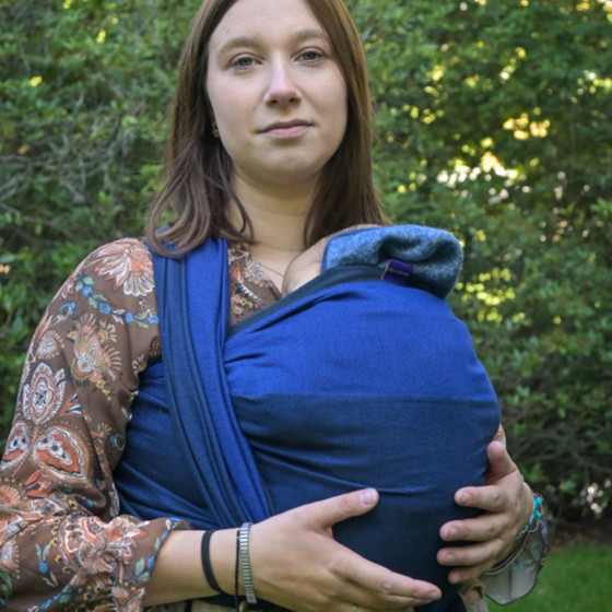 Yaro Newborn Dark-Blue - Ring Sling Tissé