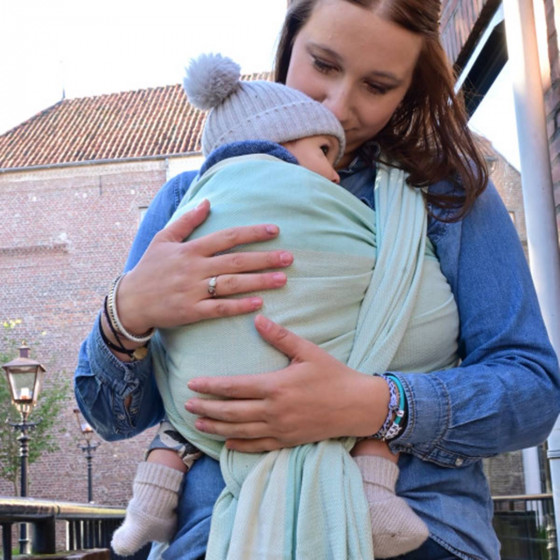 Yaro Newborn Mint - Ring Sling Tissé