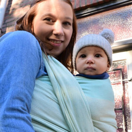 Yaro Newborn Mint - Ring Sling Tissé