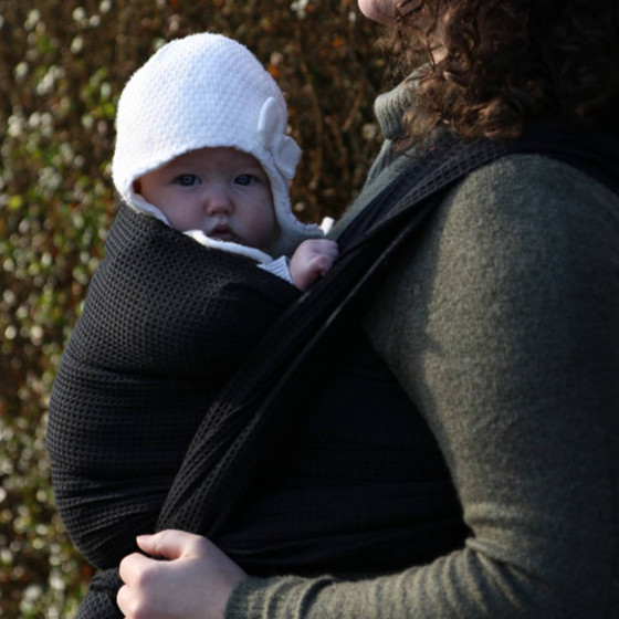 Yaro Waffles Black - Ring Sling Tissé
