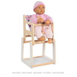 Goki Chaise haute pour poupée avec table 2 en 1