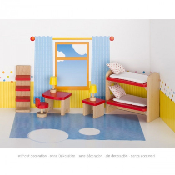 Goki Meubles de poupées Chambre des enfants - Jouet en bois