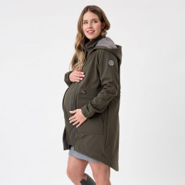 Fun2BeMum Babywearing Softshell Parka Coat - Kaki