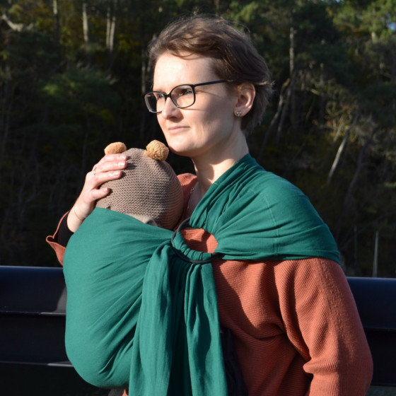 Naturioù Simply Sling Émeraude - écharpe de portage sans nœud