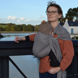 Naturioù Simply Sling Gris - écharpe de portage sans nœud