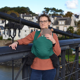 Naturioù Simply Wrap Émeraude - Écharpe de portage tissée