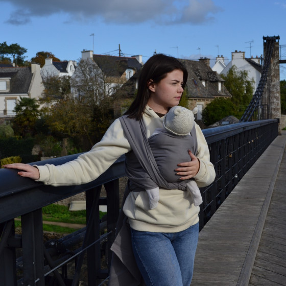 Naturiou Simply Wrap Grey - Woven Wrap Broken Twill