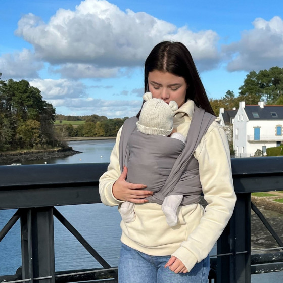 Naturiou Simply Wrap Grey - Woven Wrap Broken Twill