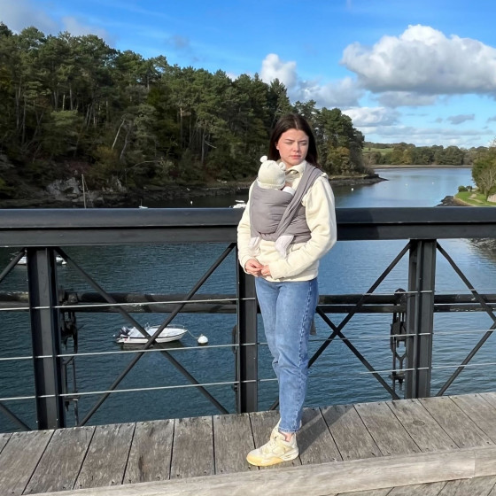 Naturiou Simply Wrap Grey - Woven Wrap Broken Twill