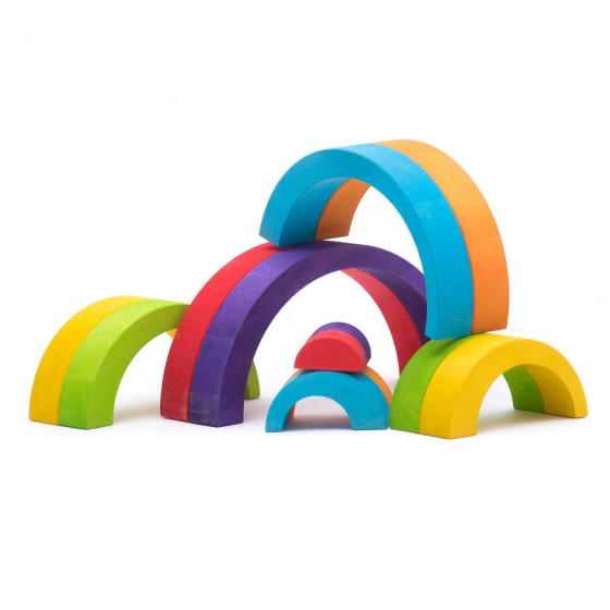 Arc-en-ciel en Bois RainBOWBOW Bajo Petit Modèle - Jeu de construction | Naturiou