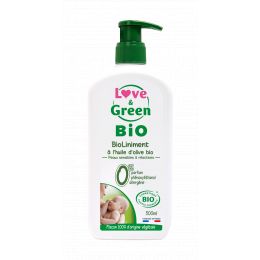 Love and Green BioLiniment Hypoallergénique à l’huile d’olive bio 500ml