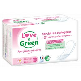 Love and Green Towels Incontinence Normal Hypoallergenic x12