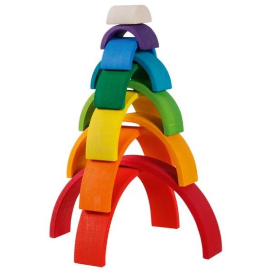 Goki Jeu de construction arc-en-ciel - Jouet en bois