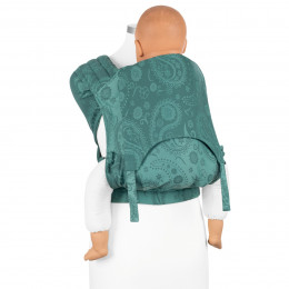 Fidella Fly Tai Persian Paisley Vert Porte-bébé Meï-taï taille bambin en coton BIO