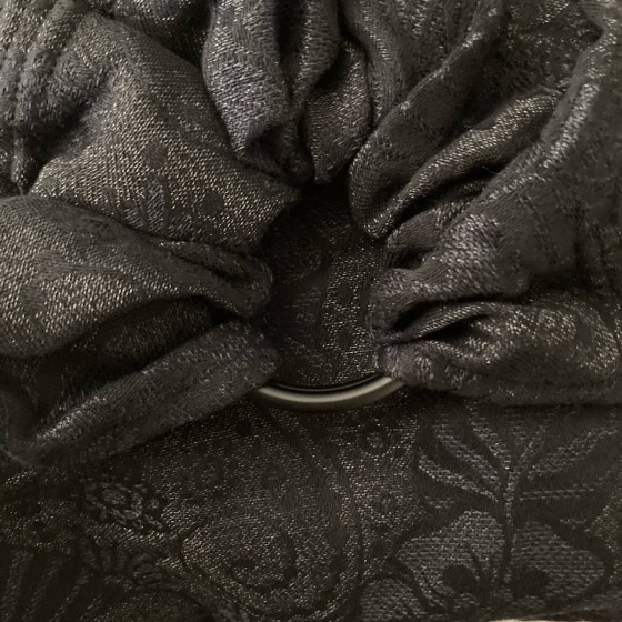 Yaro Ava Duo Black Wool Silk Glam - Ring Sling Tissé