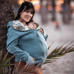 Fun2BeMum KAYA Cotton Babywearing and Maternity Coat - Dust Mint