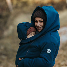 Fun2BeMum KAYA Cotton Babywearing and Maternity Coat - PETROL