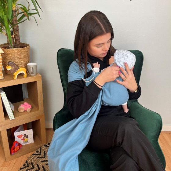 Naturioù Simply Sling Denim - écharpe de portage sans nœud