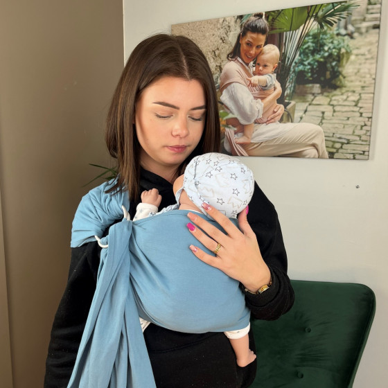 Naturioù Simply Sling Denim - écharpe de portage sans nœud