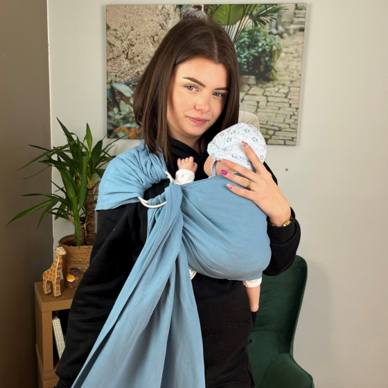 Naturioù Simply Sling Denim - écharpe de portage sans nœud