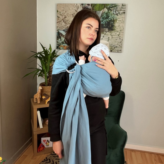 Naturioù Simply Sling Denim - écharpe de portage sans nœud