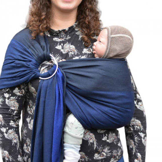 Yaro Newborn Dark-Blue - Ring Sling Tissé