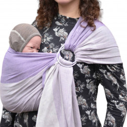 Yaro Newborn Purple - Ring Sling Tissé