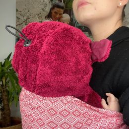 Naturioù Adjustable Baby Hood with Turtleneck Bordeaux