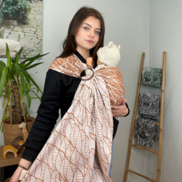 Naturiou Ring Sling Millefeuilles Caramel - écharpe de portage sans nœud