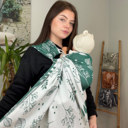 Naturiou Ring Sling Botanie Émeraude - écharpe de portage sans nœud