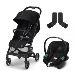 Cybex Pack Duo Poussette Beezy + Coque Aton S2 i-Size Moon Black