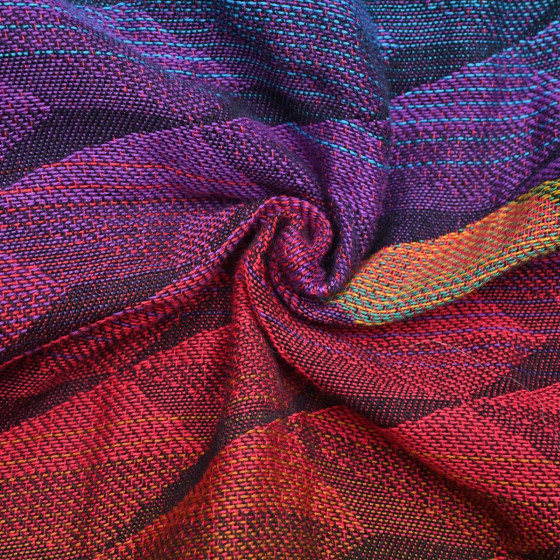 Yaro Kite Trinity Red Green Blue Double Rainbow - Ring Sling tissé