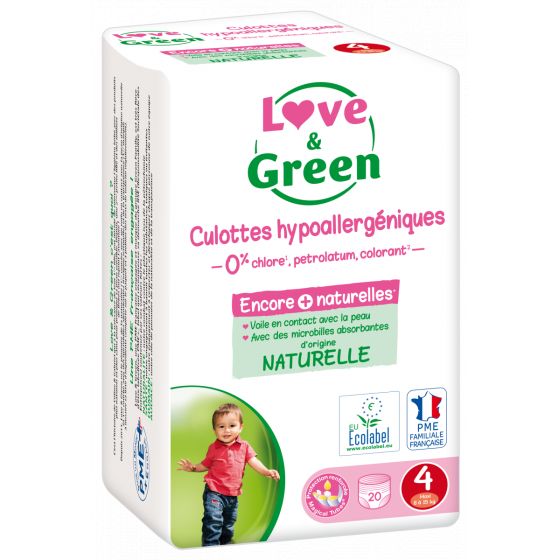 Love and Green Culottes d'apprentissage taille 4 (8 à 15 kg) x20