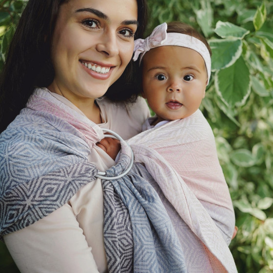 Little Frog Ring Sling - Cotton Foggy Cube