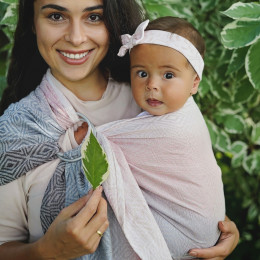 Little Frog Ring Sling - Cotton Foggy Cube