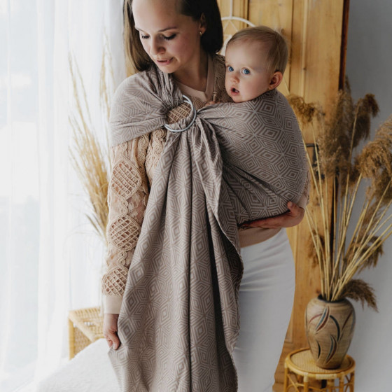 Little Frog Ring Sling - Nutty cube