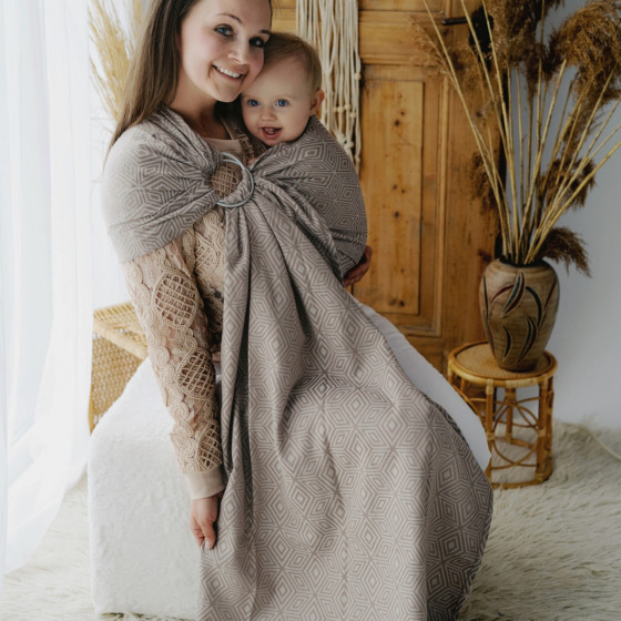 Little Frog Ring Sling - Nutty cube