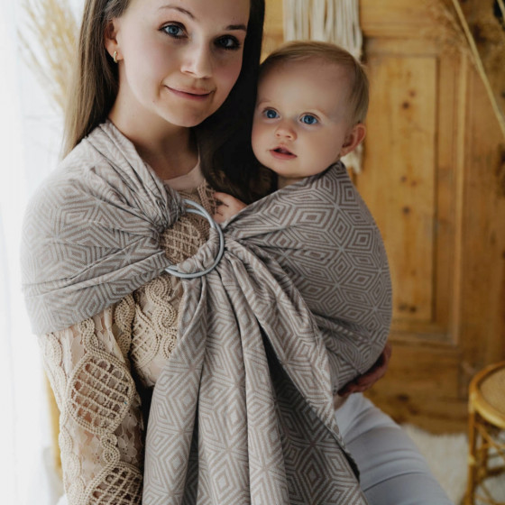 Little Frog Ring Sling - Nutty cube