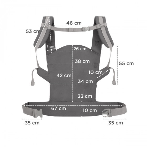 Kinderkraft Nino Confeetti Grey - baby carrier