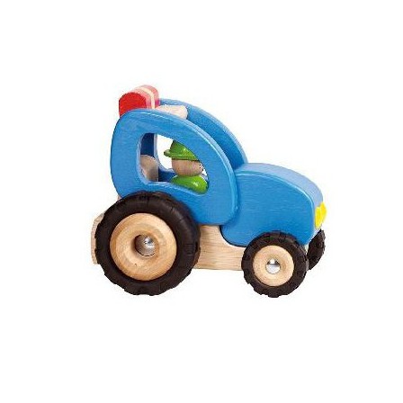 Tractor blue wood by Goki