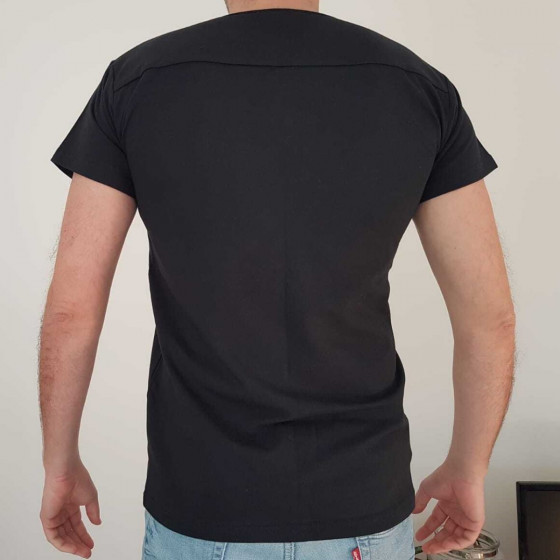 Naturioù T-shirt peau-à-peau pour homme zippé